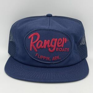 Vintage Ranger Boats Flippin Arkansas K-Products Snapback Hat Patch Trucker Cap